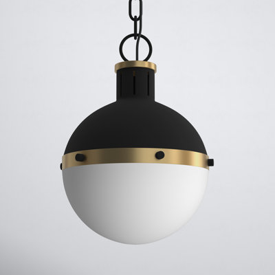 Geoffrey Single Light Glass Steel Dimmable Pendant