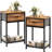 Brown Wooden Bed Cabinet