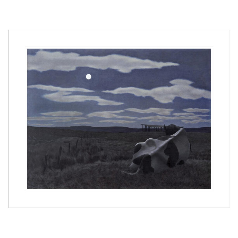 «Moon and Cow» par Alex Colville - impression numérique sur estampe numérique, H 23,5 po x l 28,8 po