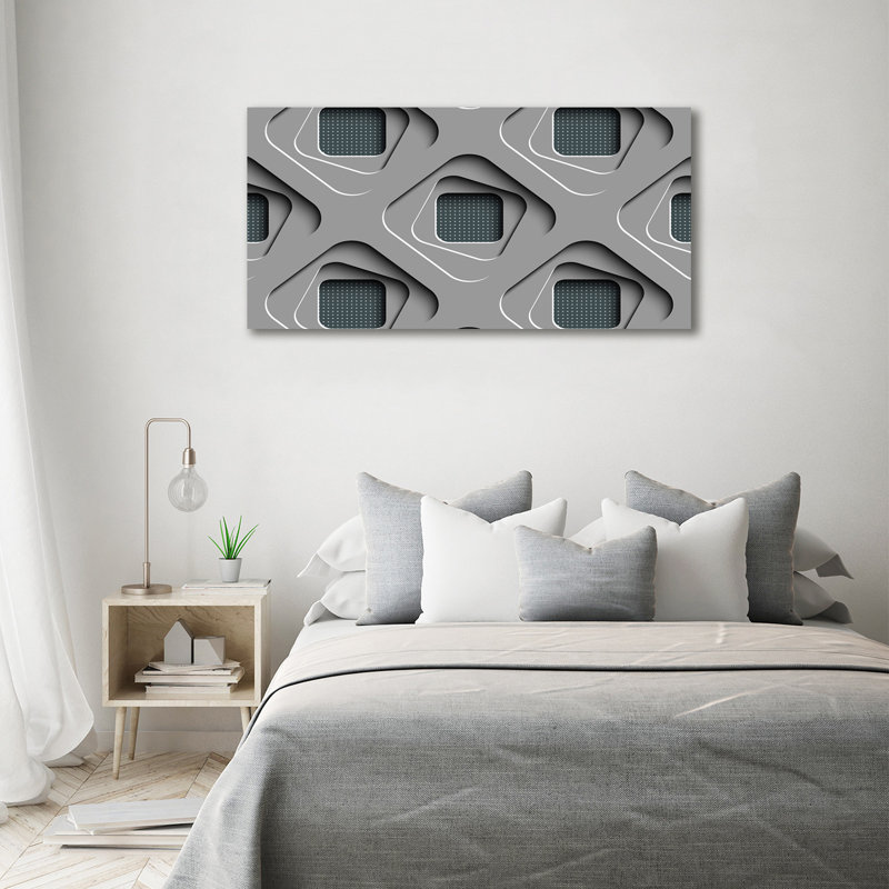 3D Abstraction - Wrapped Canvas Print, 70cm H x 140cm W