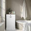 Armoire poubelle blanche autoportante 10 gallons avec tiroir pour cuisine et salle de lavage