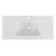 Lavabo de salle de bain en céramique blanche de 36 pouces, convient à un meuble-lavabo de 36 pouces, trou de robinet pré-percé, design minimaliste moderne, durable et facile à nettoyer
