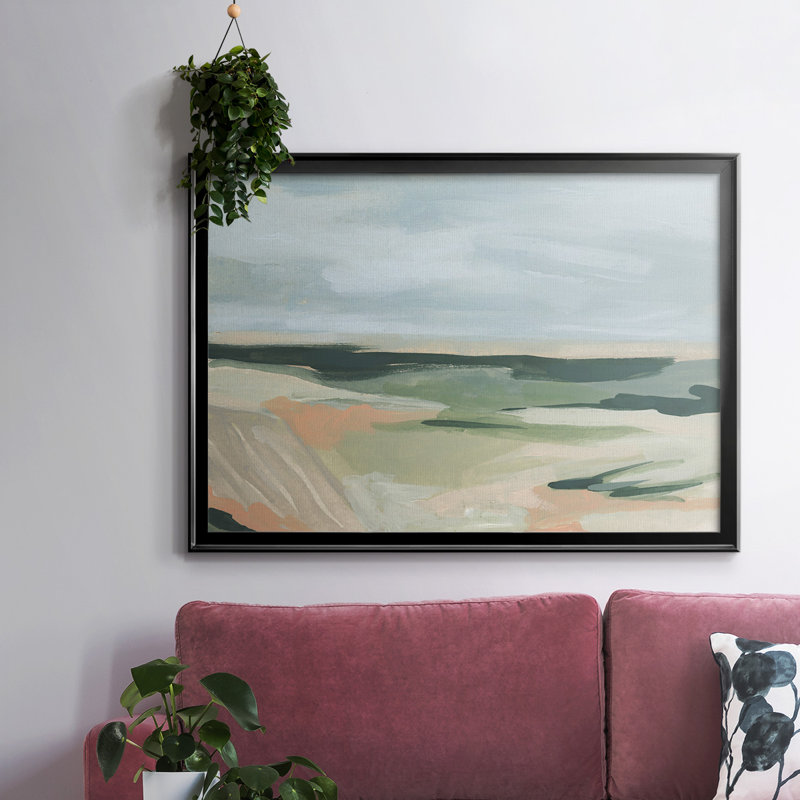 Toile tendue avec cadre Pastel Plains II_2766030, Or, H 26 po x l 38 po x P 1,5 po