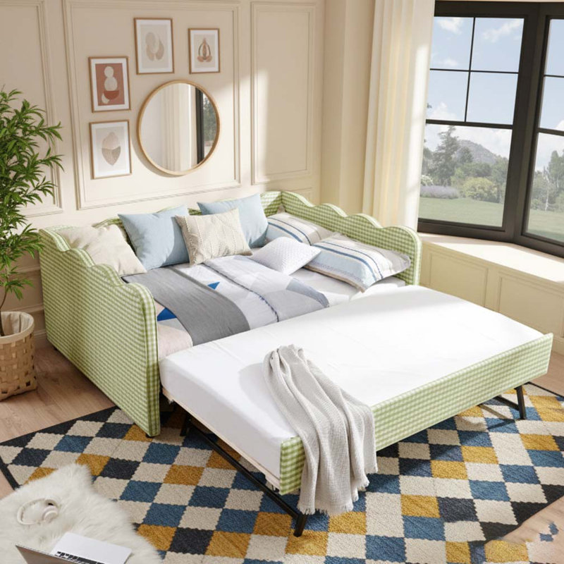 Lit de jour double, Lit gigogne simple, Vert