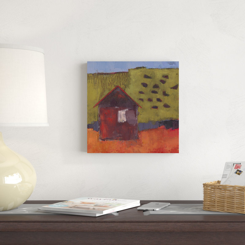 «Oosburg Barn» par Sue Jachimiec - peinture sur toile tendue, H 12 po x l 12 po