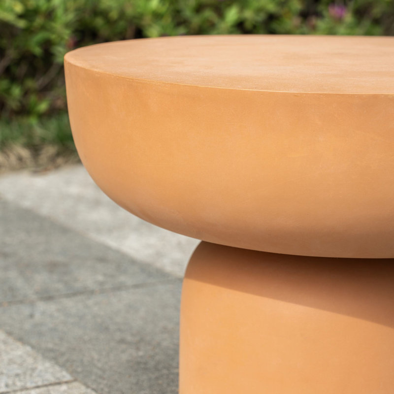 Table d'appoint de patio avec base piédestal Fayette