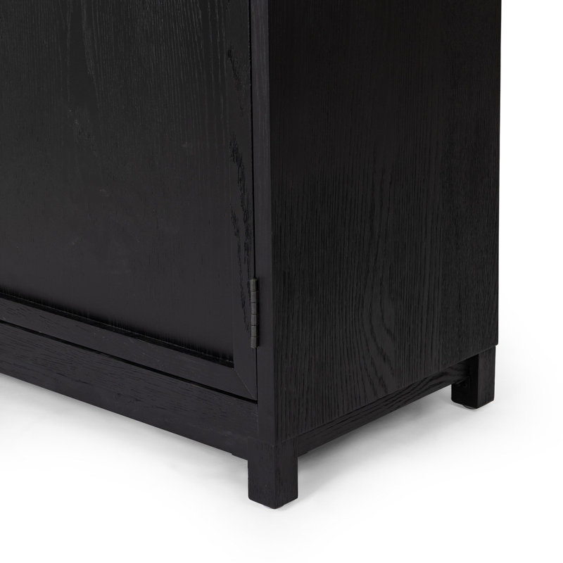Millie China Cabinet, Drifted Matte Black
