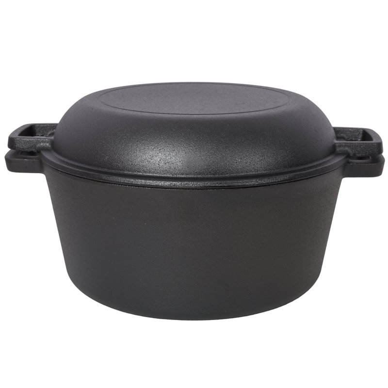 Cocotte en fonte pré-assaisonnée 3 en 1