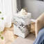 Table basse moderne en MDF avec motif texturé en marbre blanc, élégante et compacte pour les espaces de vie contemporains