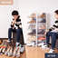 Boîte à chaussures de rangement pliable empilable