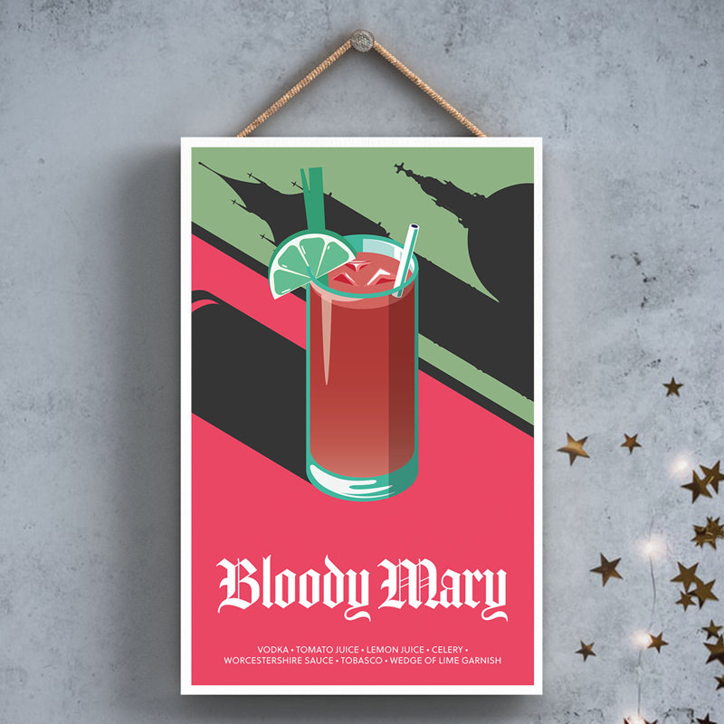 Cocktails - Bloody Mary - Print on MDF