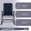 Chaise berçante d'extérieur pliable à zéro gravité Textilene-1831525144
