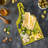 Ambesonne Honeycomb Tempered Glass Cutting Board Hexagons with Bee Simple Yellow and Black