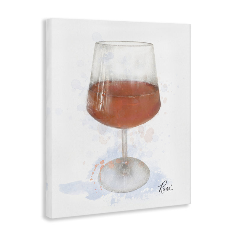 Rosé moderne sur toile de verre, design par Matthew Piotrowicz, H 20 po x l 16 po