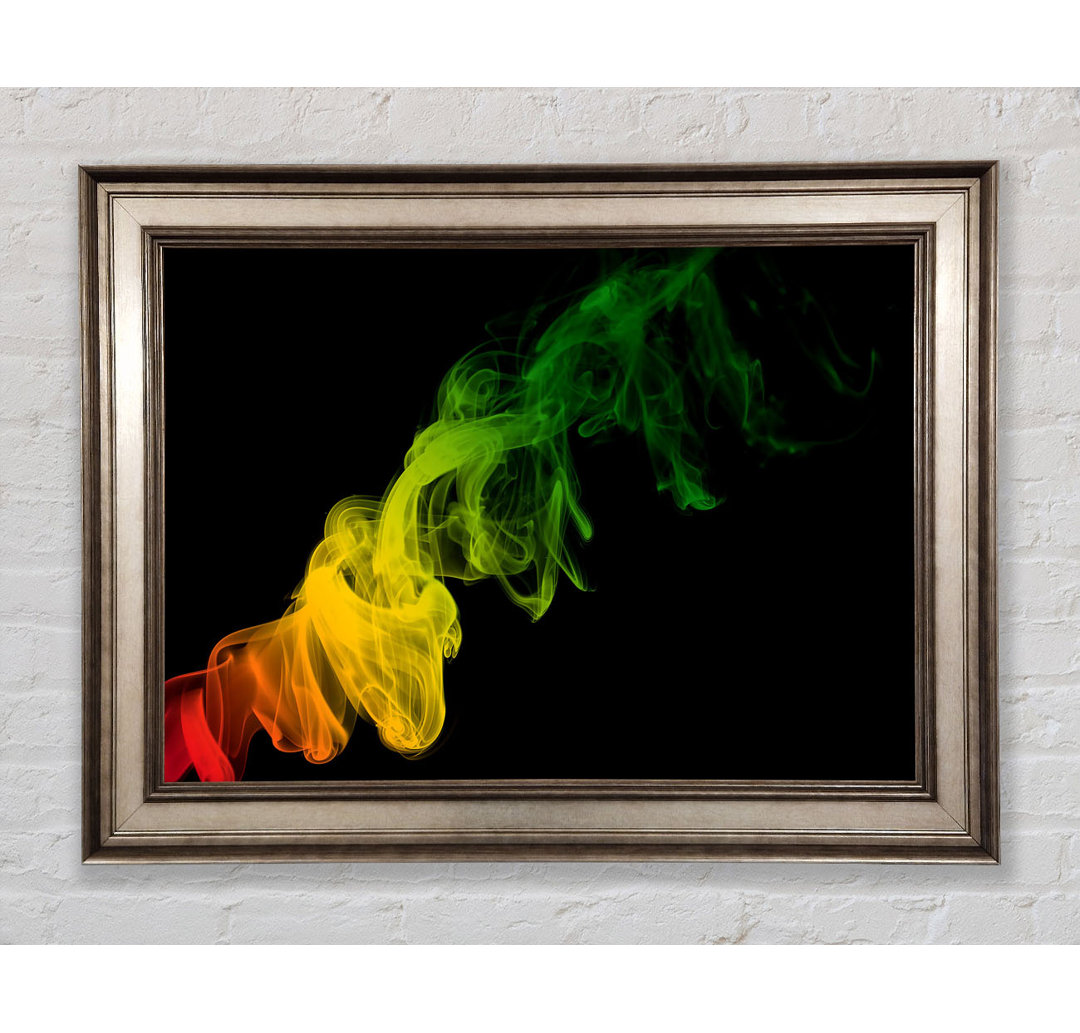 Gerahmtes Leinwandbild Smoke Twist Rainbow