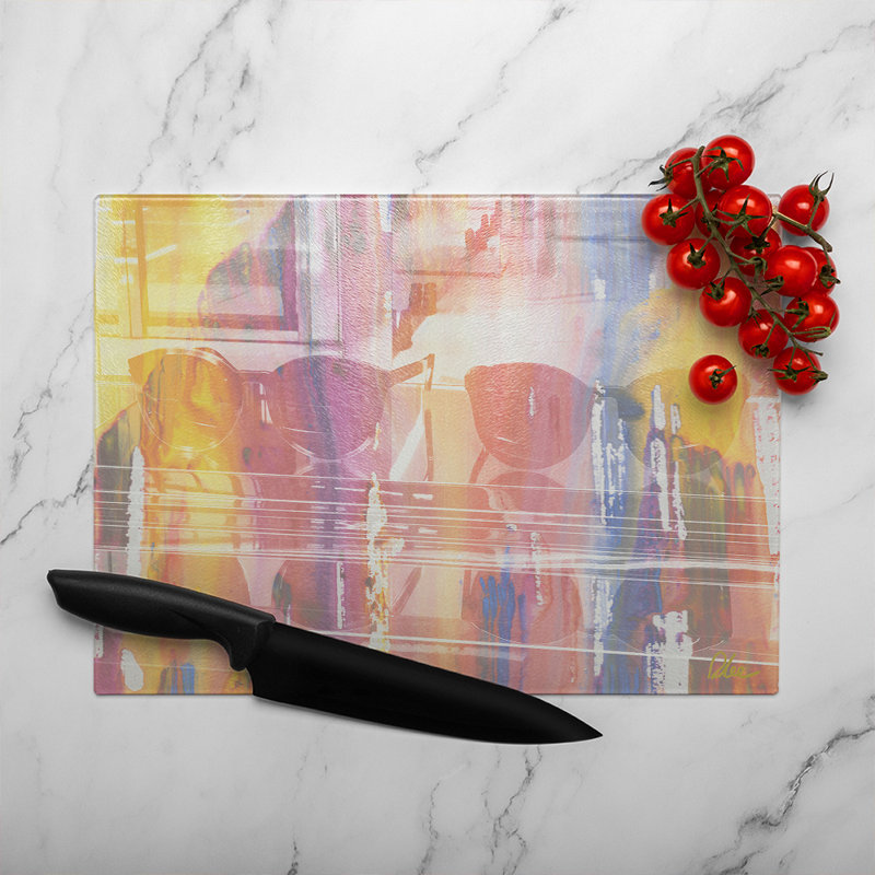 Shades Of Glam Glass Chopping Board, 40cm L x 28cm W