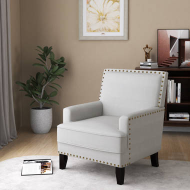 Astoria Grand 29 Inch Traditional Accent Chair, Wood Frame, Beige