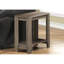 Table d'appoint de bureau rectangulaire - aspect bois taupe pour professionnalisme stratifié salon, chambre à coucher, salle familiale