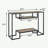 Rustic Oak And Black Console Table With 2 Shelves