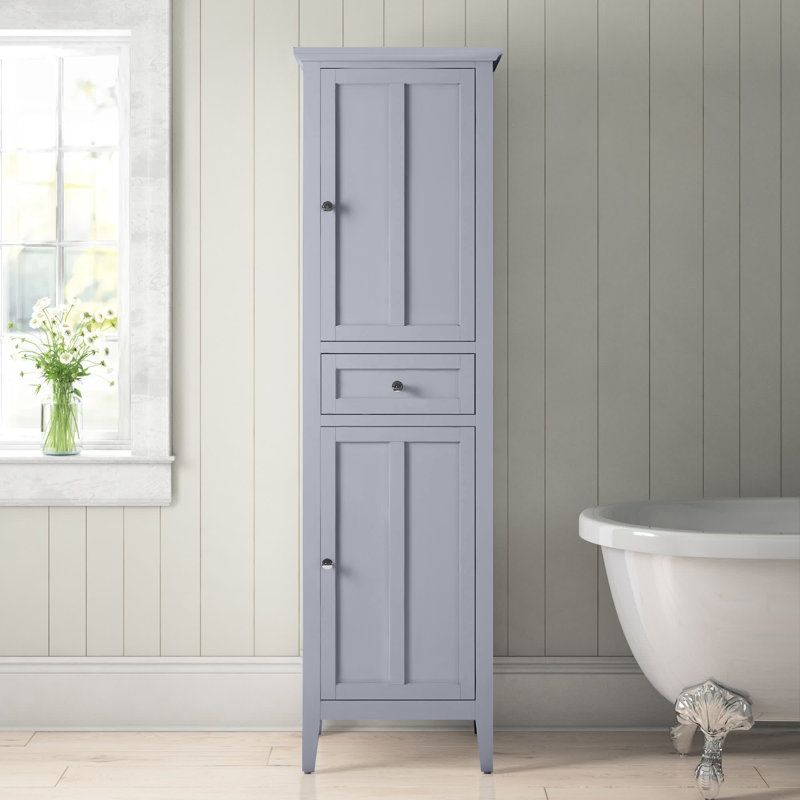 Gardner Freestanding Linen Cabinet, Gray