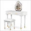 Ensemble de coiffeuse moderne avec miroir multifonctionnel et rangement spacieux