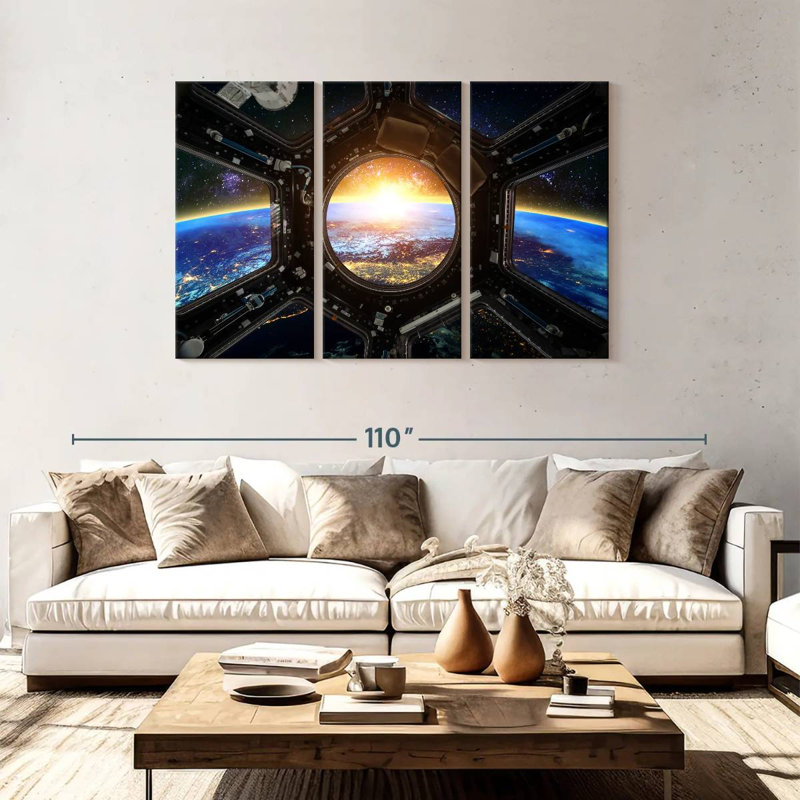 Oberle Space Station Earth View, 48" H x 74" W