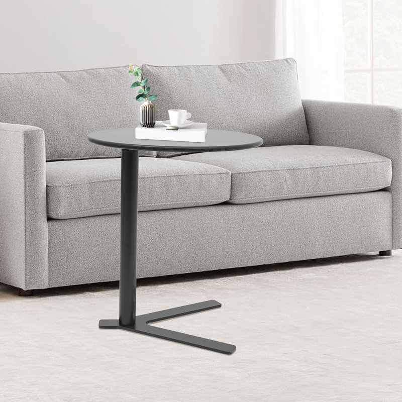 Table basse moderne et minimaliste moderne avec base en Y pour les petits espaces, H 20,08 po x l 18,9 po x L 18,9 po, Noir