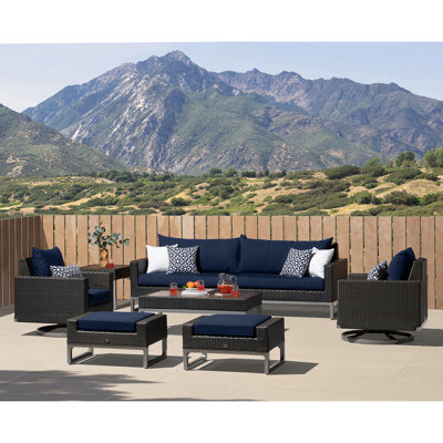 Sameko 8 - Person Patio Conversation Sets with Sunbrella® Cushions