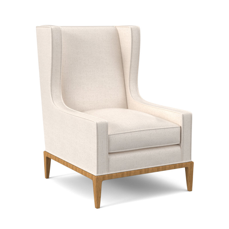Fauteuil à oreilles 28 po Claxton, ambre, Ivoire de Venise