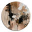 Liberté artistique brune et noire I - art mural rond abstrait sur métal-88628127