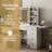 Medium White Makeup Vanity With Led Mirror And Drawer