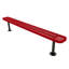 Banc, brun texturé, perforé, 2,44 m, sans dossier, surface-270461674-270461682