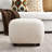 Linen Blend Upholstered Swivel Armchair With Ottoman-1495724045