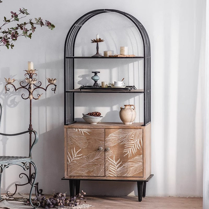 Black + Manufactured Wood Display Cases