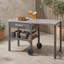 Chariot de cuisine pliable pour l'extérieur avec plateau en acier inoxydable et rangement-133227678