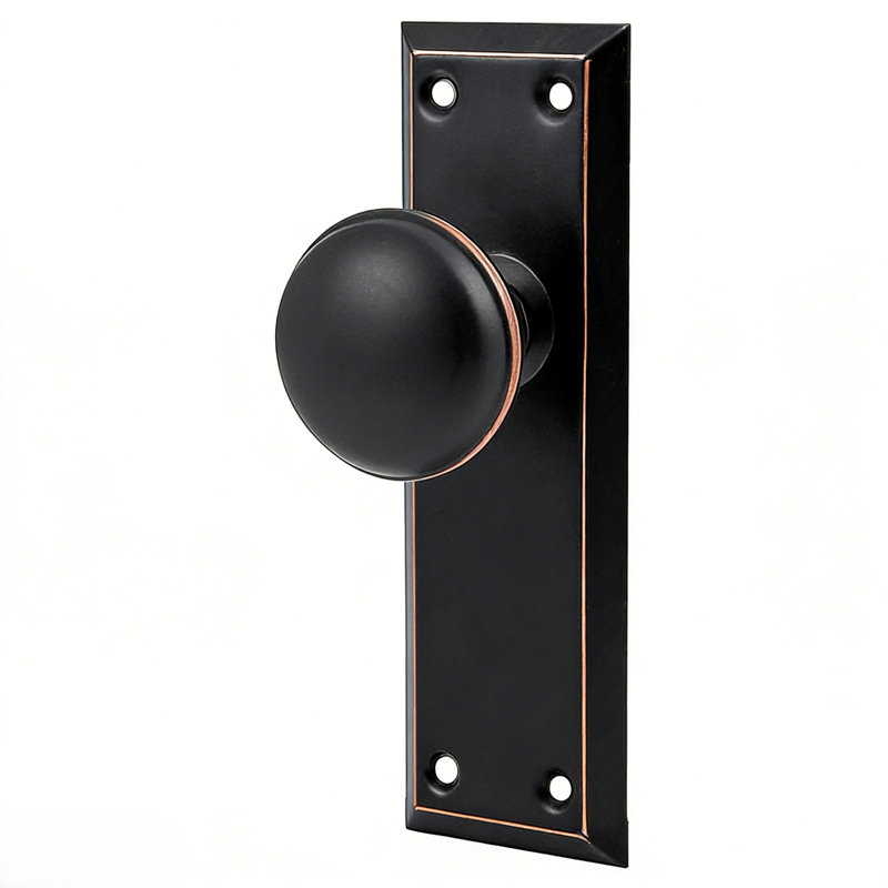 Fausse poignée de porte Coolnews, Bronze frotté à l'huile, Faux bouton double