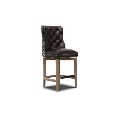 Ranch Upholstered Stool with Solid Wood Frame