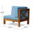 X-Back Loveseat, Blue