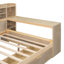 Lit de jour en bois multifonctionnel avec tablettes de rangement, 2 tiroirs de rangement et bureau d'étude-1175765697-1175765703