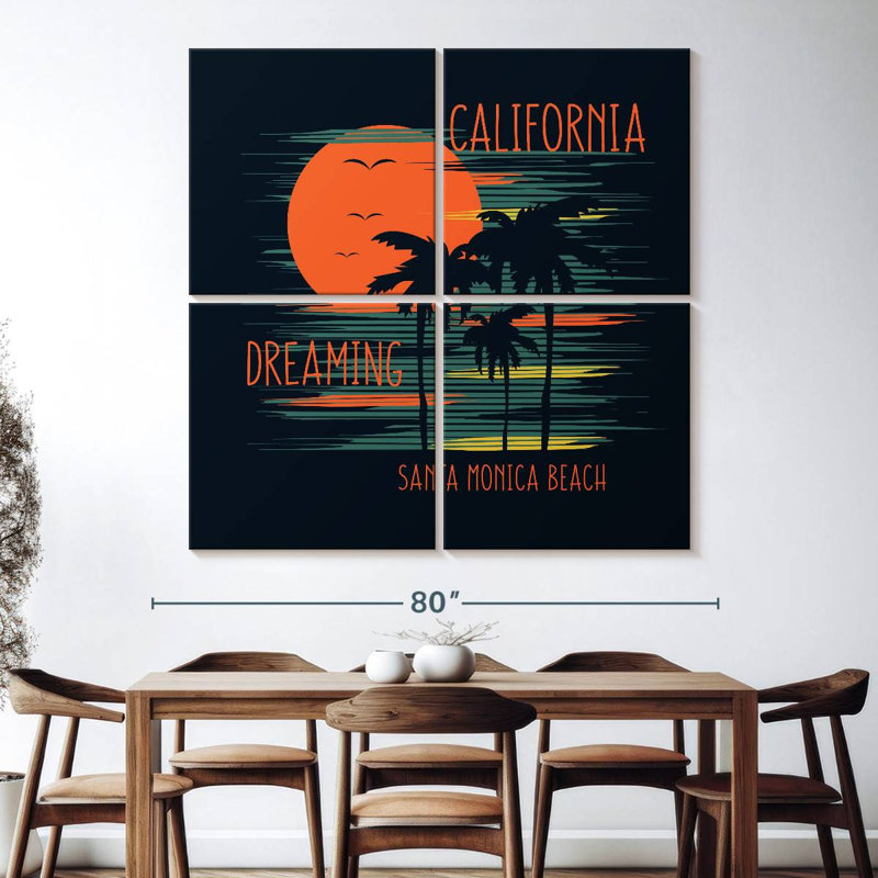 Tergel California Dream Sunset, H 74 po x l 74 po