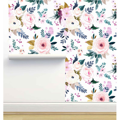 Crystal W Design 12' L x 2' W Peel and Stick Wallpaper Roll