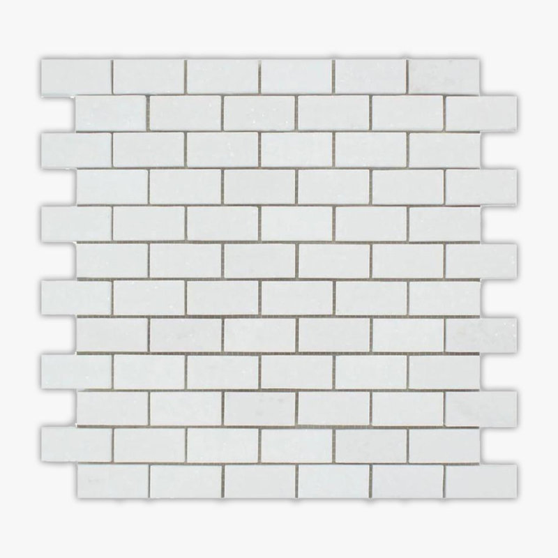 Carreau de mosaïque en marbre 12 po x 12 po Thassos