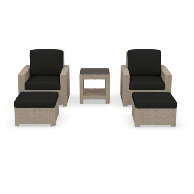 Outdoor Patio Lounge Chair With Ottomans And Sunbrella Cushions by Birch Lane