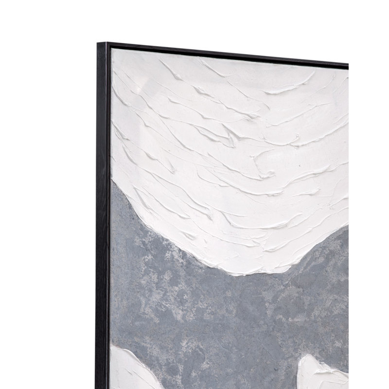 Art sur toile encadré avec moulure en bois noir Osceola
