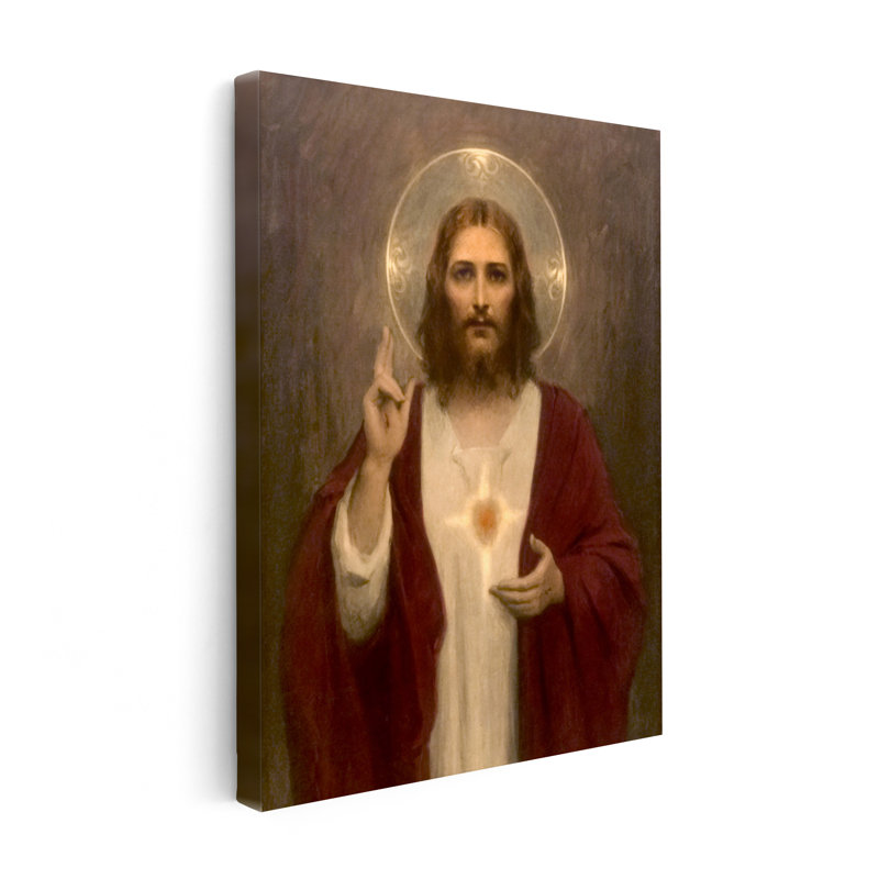 Sacré-Cœur de Jésus No1, Sans cadre, Canevas, H 11 po x l 14 po