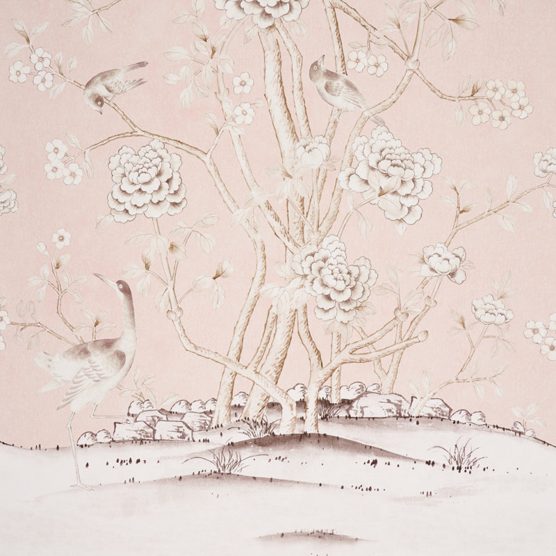Schumacher x Mary McDonald Chinois Palais Panel, Blush Conch