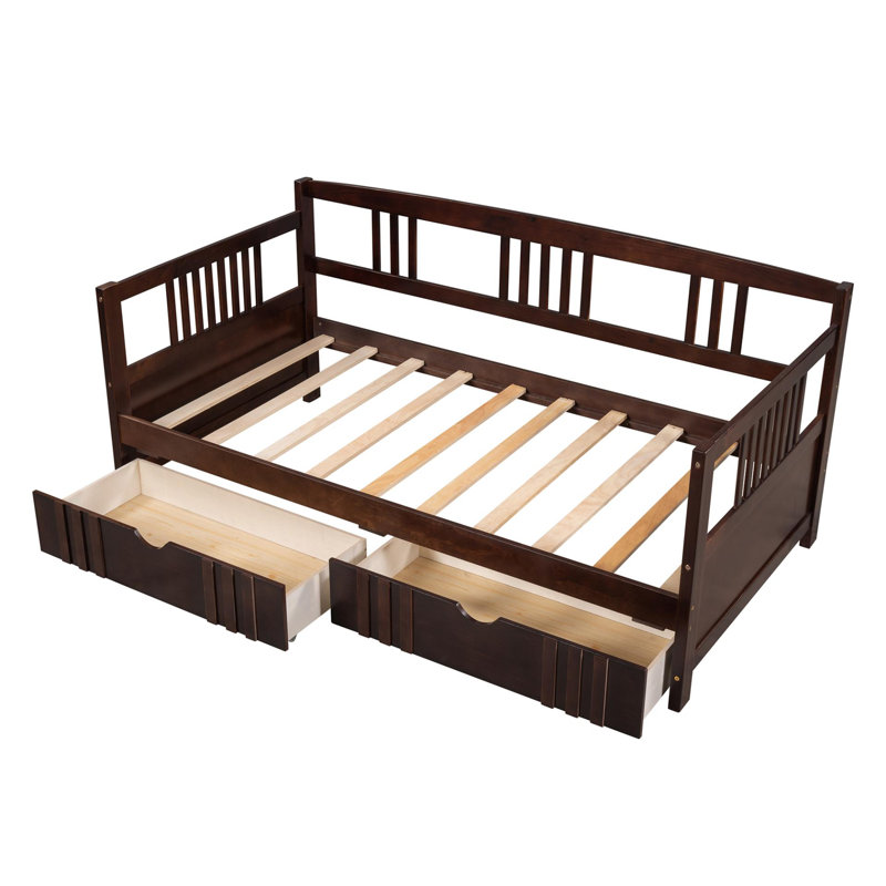 Erion Kids Daybed with Drawers, Twin, Espresso