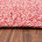 Etherton Farmhouse Braided Cotton Red/White Area Rug-1610700552