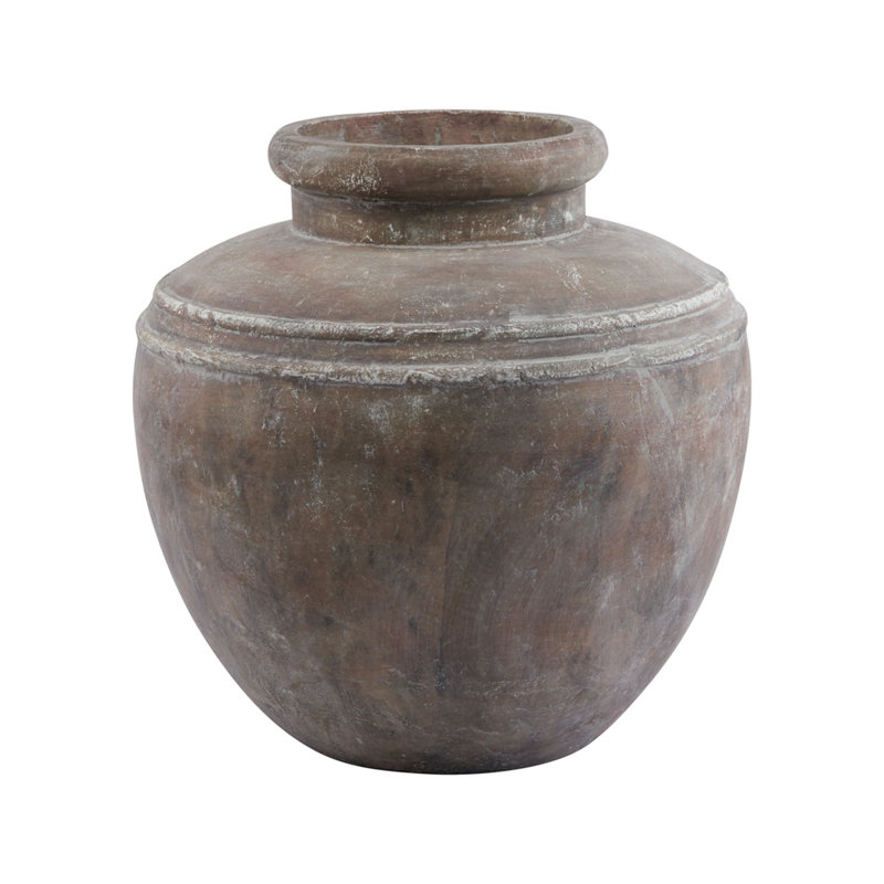 Marina Handmade Ceramic Urn Planter, Brown, 39cm H x 37cm W x 37cm D