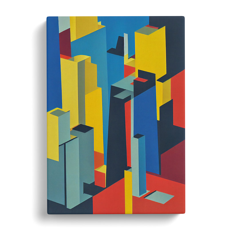 Unique Architecture No.4 Skyscraper - Print, Wrapped Canvas, 50cm H x 35cm W x 3cm D, No Matte